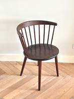 Vintage spijlen stoel Yngve Ekstrom jaren 50/60 hout design, Huis en Inrichting, Ophalen, Bruin, Eén, Hout
