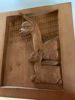 Houten Wanddecoratie met Alpaca’s. 29x32 cm, Ophalen of Verzenden