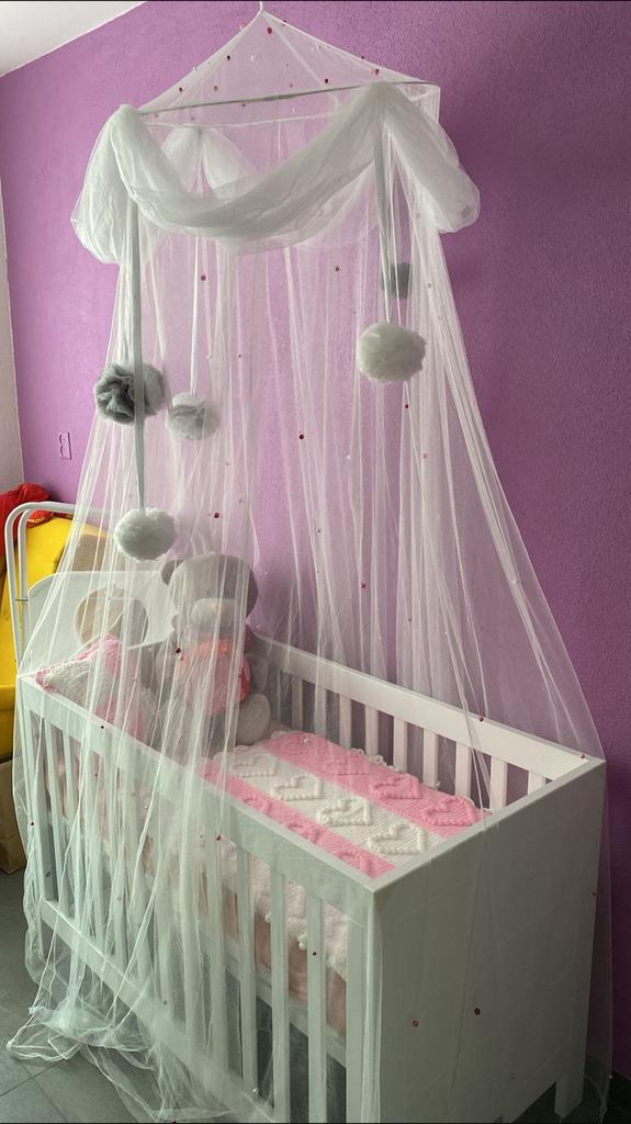 Bopita ledikantje prenatal met matras en toebehoren 120x60, Kinderen en Baby's, Babywiegjes en Ledikanten, Gebruikt, Ledikant