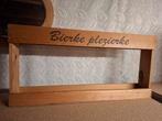 Houten Bierrek 'Bierke plezierke', Gebruikt, 5 tot 15 flessen, Ophalen of Verzenden, Minder dan 50 cm