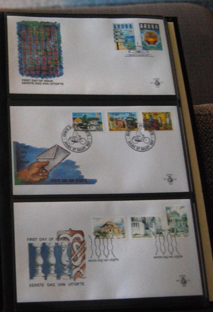 Aruba 1e dag enveloppen E67-E68-E69-E70-E71-E72., Postzegels en Munten, Postzegels | Eerstedagenveloppen, Onbeschreven, Rest van de wereld