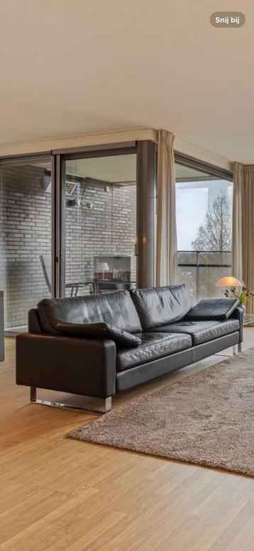 COR Conseta designbank – 3-zits zwart leder beschikbaar voor biedingen