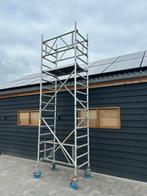 Layher rolsteiger 75x128 (5.5m1 werkhoogte), Ophalen, Zo goed als nieuw, Rolsteiger of Kamersteiger, 5 meter of hoger