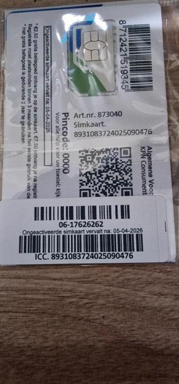 Makkelijke dikke KPN nummer; 06 17 62 62 62 beschikbaar voor biedingen