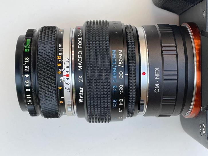 Macro Olympus (100mm) set voor E-mount / Nex (bv. Sony A7), Audio, Tv en Foto, Fotografie | Lenzen en Objectieven, Telelens, Ophalen of Verzenden