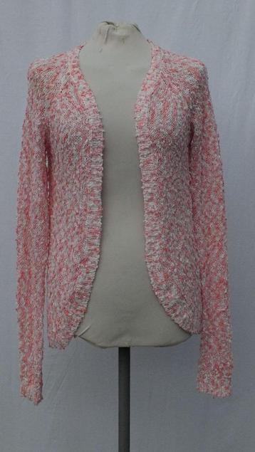 Roze-wit damesvest.Zonder sluiting.Mt M.Merk YFT beschikbaar voor biedingen