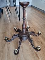 Houten kroonluchter, Huis en Inrichting, Lampen | Kroonluchters, Ophalen, Gebruikt, Hout, Landelijk