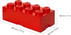 10 x opbergbox brick lego (rood) + 2 x opbergbox hoofd, Lego, Zo goed als nieuw, Ophalen