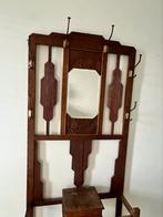 Vintage antiek houten kapstok met spiegel, Huis en Inrichting, Woonaccessoires | Kapstokken, Ophalen, Gebruikt, Staande kapstok