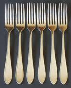 Nr K172: 6 Verzilverde Gero 90 puntfilet P8 dinervorken, Antiek en Kunst, Antiek | Bestek, Ophalen of Verzenden