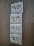 Gira systeem 55 creme wit dubbele stopcontacten, Ophalen of Verzenden, Zo goed als nieuw, Stopcontact