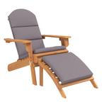 Tuinstoel Adirondack met voetensteun massief acaciahout, Tuin en Terras, Ophalen of Verzenden, Nieuw