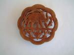 vintage onderzetter o.i.d. houtsnijwerk olifant India, Ophalen of Verzenden, Zo goed als nieuw