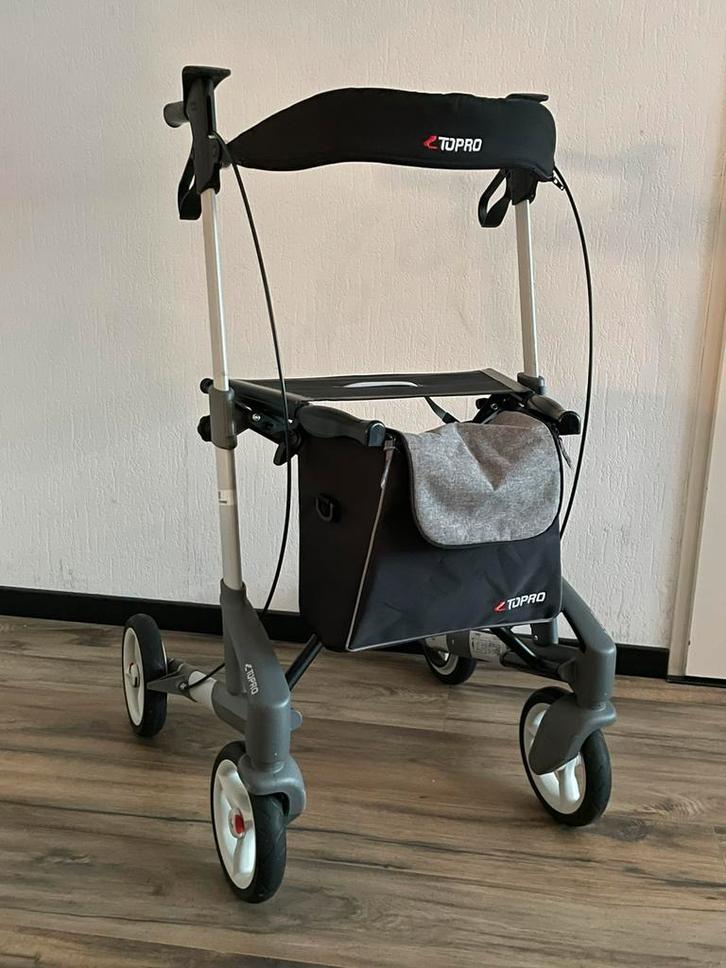 Lichtgewicht Rollator Topro Troja 5G Maat M Grijs Rolator, Diversen, Rollators, Gebruikt, Lichtgewicht, Opvouwbaar, Ophalen