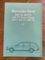 Folder, brochure Mercedes-Benz T en TE serie S123 1985, Nieuw, Ophalen of Verzenden, Mercedes-Benz, Mercedes