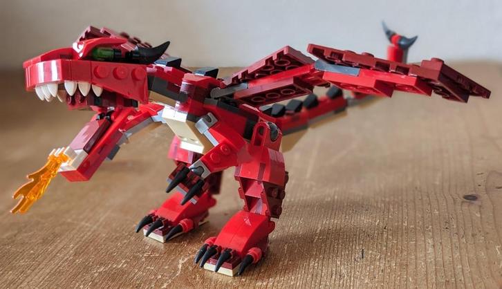 Lego Creator: rode draken (31032+31145), Kinderen en Baby's, Speelgoed | Duplo en Lego, Zo goed als nieuw, Lego, Complete set