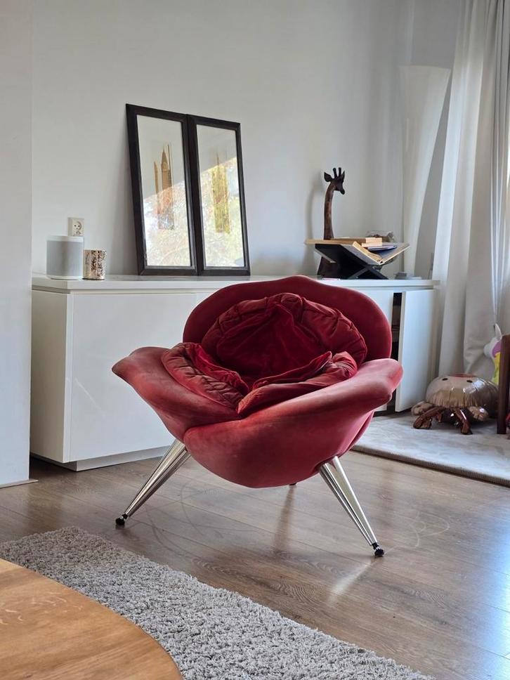Edra Rose Chair design fauteuil Masanori Umeda, Huis en Inrichting, Fauteuils, Zo goed als nieuw, Hout, Metaal, 75 tot 100 cm