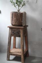 plantentafel bijzettafel robuust hout truckwood hout, Ophalen, Nieuw, Nvt, Nvt
