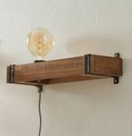 Freelight Wandlamp W2601Z Legno E27 Hout met  Zwart 2 stuks, Ophalen of Verzenden, Nieuw, Metaal