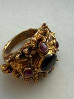 Antieke gouden Balinese ring - no keris/kris, Gebruikt, 19 tot 20, Ophalen of Verzenden, Dame of Heer