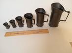 Antieke Tinnen Maatbekers Set van 6, Antiek en Kunst, Antiek | Tin, Ophalen