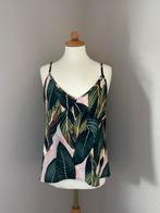 Ambika spaghetti top met bladeren print groen roze mt 38 40, Kleding | Dames, Tops, Maat 38/40 (M), Ophalen of Verzenden, Zo goed als nieuw