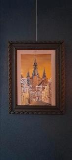 Schilderij Sassenpoort Zwolle, Antiek en Kunst, Kunst | Schilderijen | Klassiek, Ophalen of Verzenden