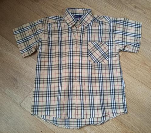* Net overhemd Burberry ruit, mt 128 *, Kinderen en Baby's, Kinderkleding | Maat 128, Zo goed als nieuw, Jongen, Overhemd of Blouse