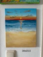 Schilderij zonsondergang, Antiek en Kunst, Kunst | Schilderijen | Abstract, Ophalen of Verzenden