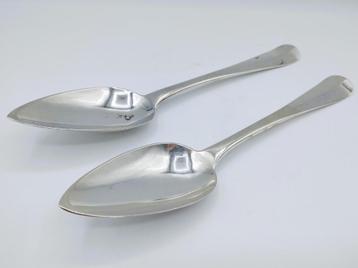 2 Zilveren lepels, W.F. Schuss, Amsterdam, 1872 beschikbaar voor biedingen