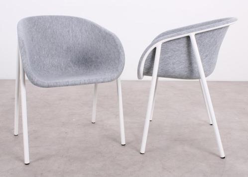 De Vorm | LJ 1 PET Felt | Stoel | Grijs/wit, Huis en Inrichting, Stoelen, Zo goed als nieuw, Vijf, Zes of meer stoelen, Metaal