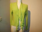 Joseph Ribkoff lime groen stretch vest voilants voorkant M, Kleding | Dames, Truien en Vesten, Maat 38/40 (M), Verzenden, Joseph Ribkoff