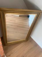 Goudkleurige Vintage Spiegel met Houten Lijst, Ophalen, Rechthoekig, 50 tot 100 cm, 100 tot 150 cm