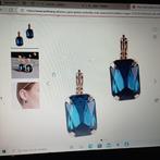 Nieuwe OTAZU  oorbellen kristal, Sieraden, Tassen en Uiterlijk, Oorbellen, Nieuw, Overige materialen, Blauw, Met edelsteen