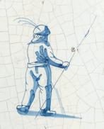 Antieke tegel urinerende man wandtegel, Ophalen of Verzenden