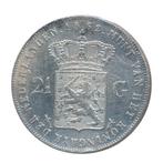Nederland 2,5 Gulden 1862-b Willem III, Koning Willem III, Zilver, Ophalen of Verzenden, Losse munt