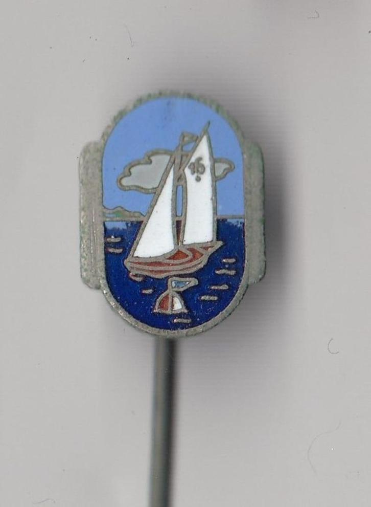 Zeilboot Scheepvaart emaille speldje, Verzamelen, Speldjes, Pins en Buttons, Gebruikt, Speldje of Pin, Overige onderwerpen, Ophalen of Verzenden