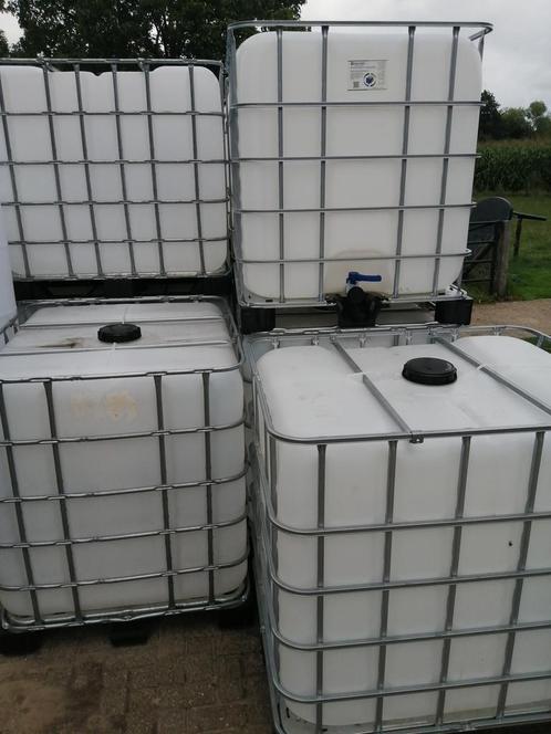 Ibc container/ watervat/regenton/1000liter/slow feeder, Tuin en Terras, Regentonnen, Zo goed als nieuw, Kunststof, 150 liter of meer