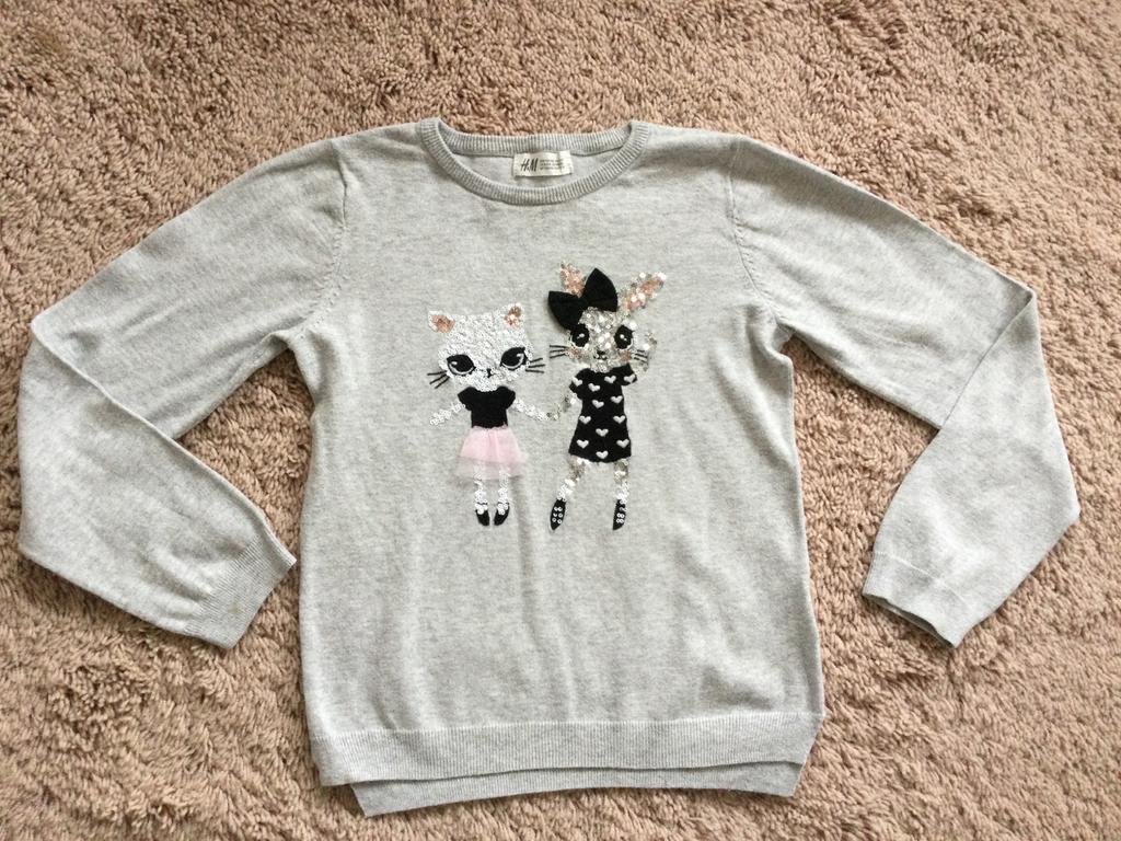 Schattige trui met kitten.maat 134/140 Nieuwstaat, Ophalen of Verzenden, Nieuw