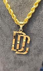 Prachtige 18karaat DC Hanger met mooie ropchain, Ophalen of Verzenden, Nieuw, Goud, Goud