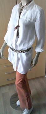 SANDWICH lange linnen witte blouse met zakjes 38, Maat 38/40 (M), Verzenden, Wit, Sandwich
