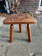 Vintage brutalistich melkkrukje eiken boho 1970, Huis en Inrichting, Gebruikt, Bruin, Vintage, Ophalen of Verzenden