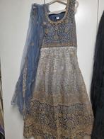 anarkali blauw met goud, Kleding | Dames, Blauw, Zo goed als nieuw, Overige typen, Verzenden