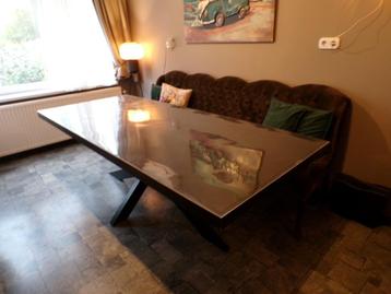 eetkamertafel visgraatblad zgan 240 cm bij 100 cm beschikbaar voor biedingen