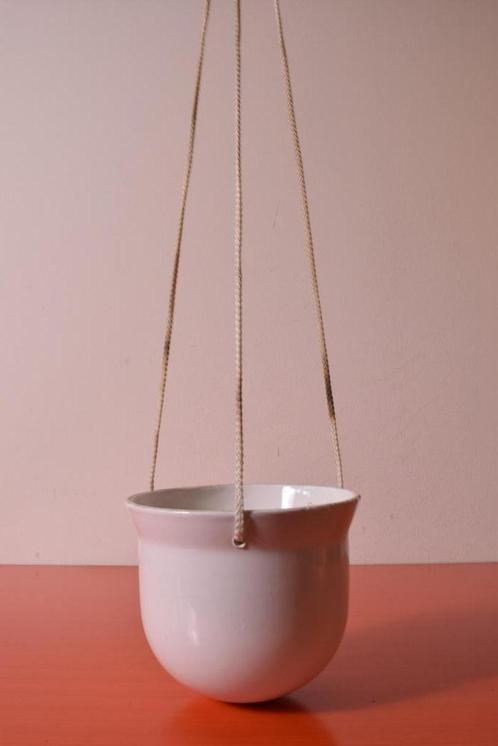Retro vintage hang bloempot / plantenhanger, Antiek en Kunst, Antiek | Keramiek en Aardewerk, Ophalen of Verzenden