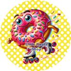 LF4059 ouwel donut 20x4,7cm eetbare cupcake rondjes vers, Ophalen of Verzenden, Nieuw, Cupcakes, Versiering