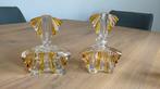 Frans kristal kaptafel set, 2 flessen, 1 bakje, 1920-1930, Antiek en Kunst, Antiek | Glas en Kristal, Ophalen of Verzenden