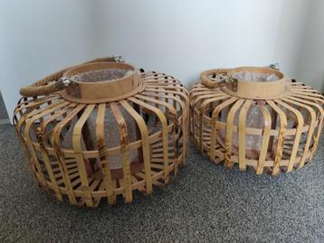 rotan/bamboe windlichten, nieuw beschikbaar voor biedingen