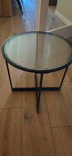 Glazen salontafel - 50cm diameter, Ophalen, Gebruikt, 50 tot 100 cm, 50 tot 75 cm