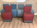 6 x Viccarbe eetkamerstoelen op wielen, Gebruikt, Overige kleuren, Ophalen of Verzenden, Vijf, Zes of meer stoelen